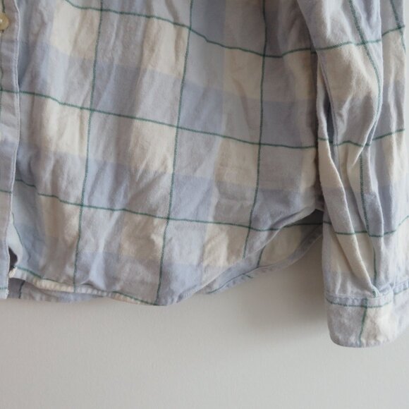 MARINE LAYER Monterey Flannel Shirt in Cool Blue Plaid Casual Gorpcore- Size XL - Picture 8 of 15